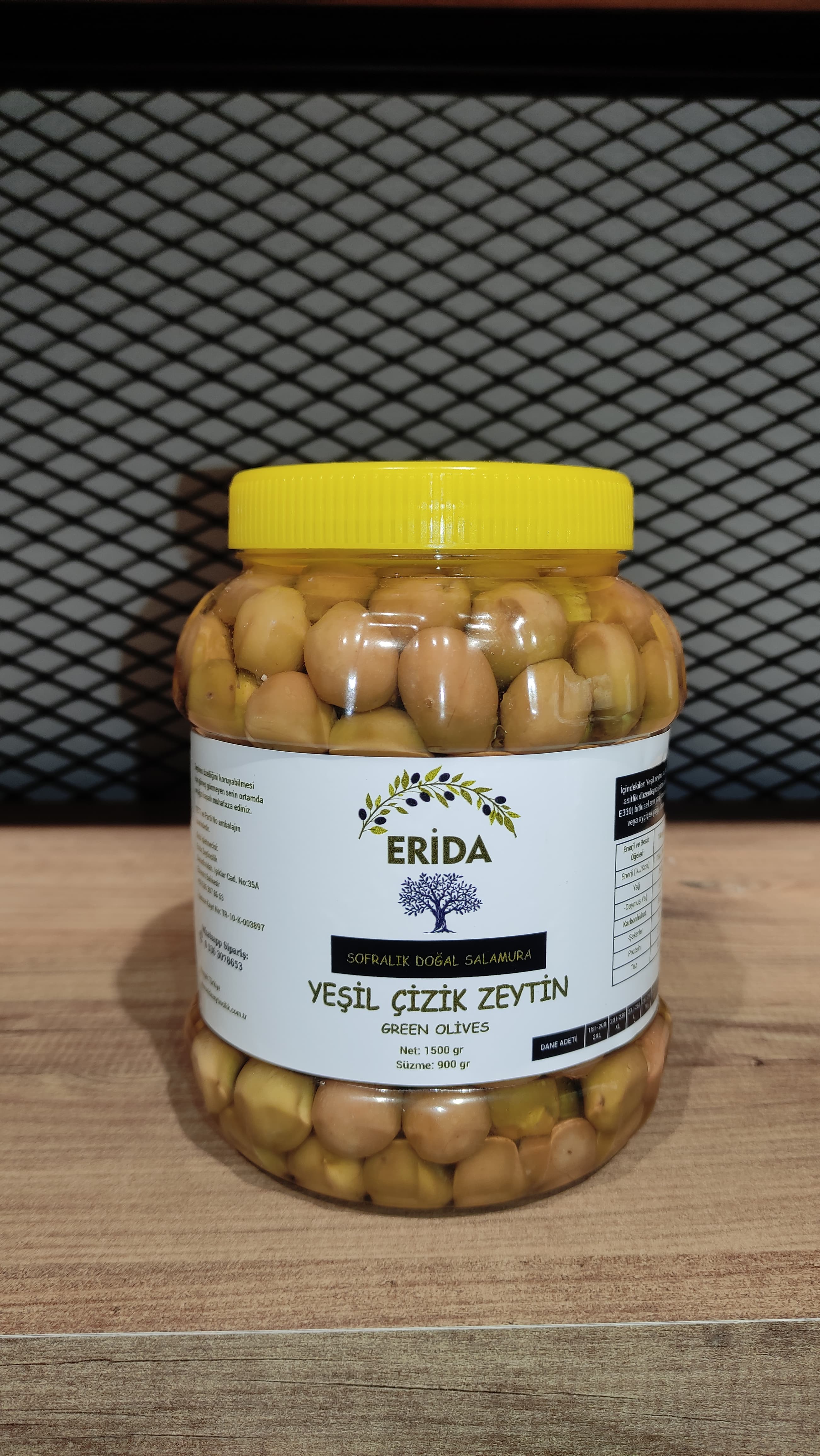 Erida Çizik Zeytin Net 950g
