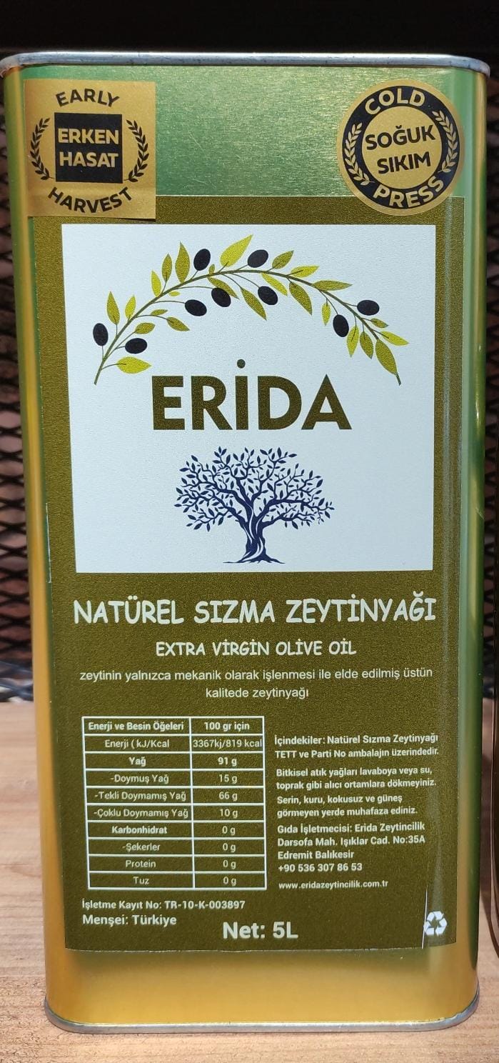 Yeni Sezon Erken Hasat Zeytinyağı 5 L